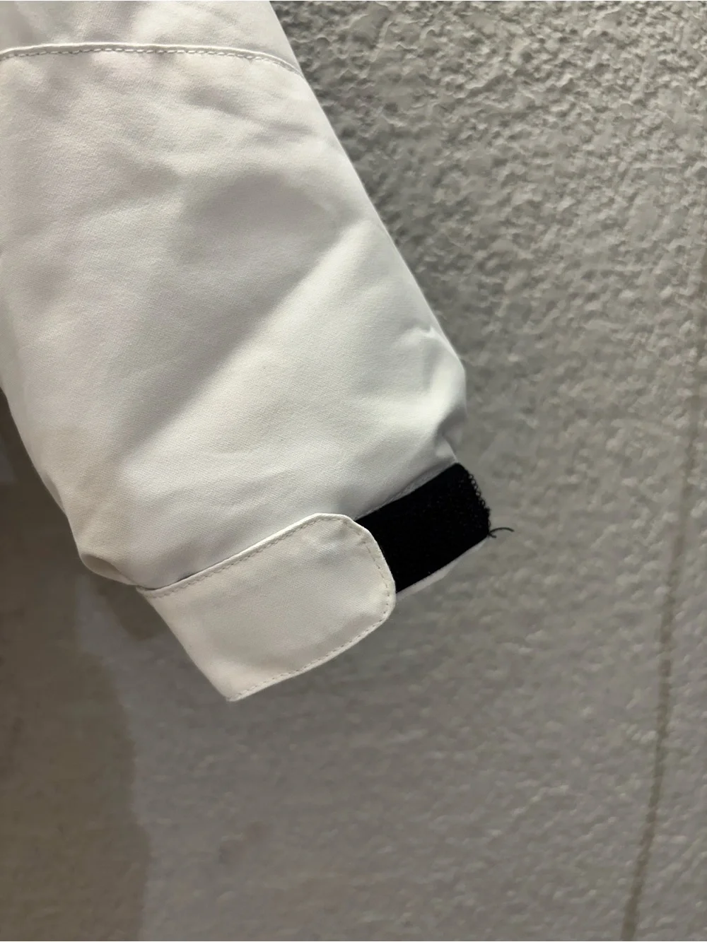 Kids White Puffer Jacket with Black Trim